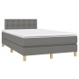 Cama box spring con colchón y LED tela gris oscuro 120x200 cm de vidaXL, Camas y somieres - Ref: Foro24-3134022, Precio: 386,...