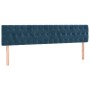 Cama box spring colchón y LED terciopelo azul oscuro 180x200 cm de vidaXL, Camas y somieres - Ref: Foro24-3134601, Precio: 56...