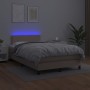 Cama box spring colchón LED cuero sintético capuchino 120x200cm de vidaXL, Camas y somieres - Ref: Foro24-3134098, Precio: 38...