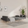 Sofá cama de 2 plazas con dos almohadas tela gris oscuro en Sofás | Comprar online en Foru.es