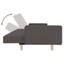 Sofá cama de 2 plazas con dos almohadas tela gris oscuro en Sofás | Comprar online en Foru.es
