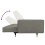 Sofá cama de 2 plazas con dos almohadas terciopelo gris claro en Sofás | Comprar online en Foru.es