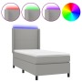 Cama box spring colchón y luces LED tela gris claro 90x190 cm de vidaXL, Camas y somieres - Ref: Foro24-3138117, Precio: 331,...