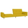 Sofá cama de 2 plazas con dos almohadas terciopelo amarillo en Sofás | Comprar online en Foru.es