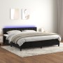 Cama box spring colchón y LED terciopelo negro 200x200 cm de vidaXL, Camas y somieres - Ref: Foro24-3134665, Precio: 570,29 €...
