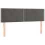 Cama box spring colchón y LED terciopelo gris oscuro 140x190 cm de vidaXL, Camas y somieres - Ref: Foro24-3134340, Precio: 42...