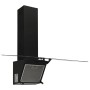 Campana extractora pared acero y vidrio templado negro 90 cm de vidaXL, Extractores - Ref: Foro24-51669, Precio: 185,72 €, De...