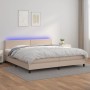 Cama box spring colchón LED cuero sintético capuchino 200x200cm de vidaXL, Camas y somieres - Ref: Foro24-3134188, Precio: 57...