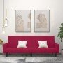 Sofá cama de 2 plazas terciopelo color vino tinto en Sofás | Comprar online en Foru.es