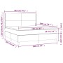 Cama box spring colchón y luces LED tela azul 160x200 cm de vidaXL, Camas y somieres - Ref: Foro24-3138171, Precio: 576,78 €,...