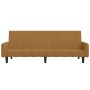 Sofá cama de 2 plazas terciopelo marrón en Sofás | Comprar online en Foru.es