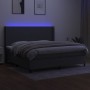 Cama box spring colchón y luces LED tela gris claro 200x200 cm de vidaXL, Camas y somieres - Ref: Foro24-3138182, Precio: 683...
