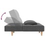 Sofá cama de 2 plazas con dos almohadas tela gris claro en Sofás | Comprar online en Foru.es
