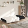 Sofá cama de 2 plazas con dos almohadas tela negro en Sofás | Comprar online en Foru.es