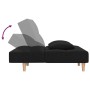 Sofá cama de 2 plazas con dos almohadas tela negro en Sofás | Comprar online en Foru.es