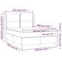 Cama box spring colchón luces LED tela marrón oscuro 140x190 cm de vidaXL, Camas y somieres - Ref: Foro24-3138232, Precio: 49...