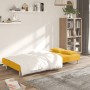Sofá cama de 2 plazas con dos almohadas tela color amarillo en Sofás | Comprar online en Foru.es