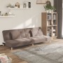 Sofá cama de 2 plazas con dos almohadas tela gris taupe en Sofás | Comprar online en Foru.es