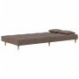 Sofá cama de 2 plazas con dos almohadas tela gris taupe en Sofás | Comprar online en Foru.es