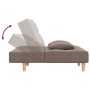 Sofá cama de 2 plazas con dos almohadas tela gris taupe en Sofás | Comprar online en Foru.es