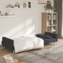 Sofá cama de 2 plazas con dos almohadas tela gris oscuro en Sofás | Comprar online en Foru.es