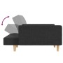 Sofá cama de 2 plazas con dos almohadas tela gris oscuro en Sofás | Comprar online en Foru.es