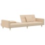 Sofá cama de 2 plazas con dos almohadas tela color crema en Sofás | Comprar online en Foru.es