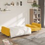 Sofá cama de 2 plazas con dos almohadas tela color amarillo en Sofás | Comprar online en Foru.es