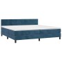 Cama box spring colchón y LED terciopelo azul oscuro 200x200 cm de vidaXL, Camas y somieres - Ref: Foro24-3134427, Precio: 58...