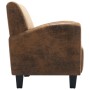 Sillón de piel de ante artificial marrón de vidaXL, Sillones - Ref: Foro24-248618, Precio: 290,80 €, Descuento: %