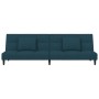 Sofá cama de 2 plazas con dos almohadas terciopelo azul en Sofás | Comprar online en Foru.es