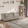 Sofá cama de 2 plazas con dos almohadas terciopelo gris claro en Sofás | Comprar online en Foru.es