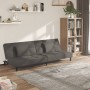 Sofá cama de 2 plazas con dos almohadas terciopelo gris oscuro en Sofás | Comprar online en Foru.es