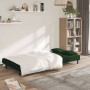 Sofá cama de 2 plazas con dos almohadas terciopelo verde oscuro en Sofás | Comprar online en Foru.es