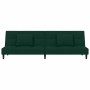 Sofá cama de 2 plazas con dos almohadas terciopelo verde oscuro en Sofás | Comprar online en Foru.es