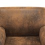 Sillón de piel de ante artificial marrón de vidaXL, Sillones - Ref: Foro24-248618, Precio: 290,80 €, Descuento: %