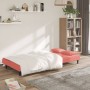 Sofá cama de 2 plazas con dos almohadas terciopelo rosa en Sofás | Comprar online en Foru.es