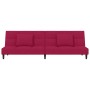 Sofá cama de 2 plazas con dos almohadas terciopelo rojo tinto en Sofás | Comprar online en Foru.es