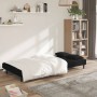 Sofá cama de 2 plazas con dos almohadas terciopelo negro en Sofás | Comprar online en Foru.es
