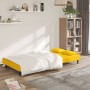 Sofá cama de 2 plazas con dos almohadas terciopelo amarillo en Sofás | Comprar online en Foru.es