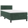 Cama box spring colchón y LED terciopelo verde oscuro 80x200 cm de vidaXL, Camas y somieres - Ref: Foro24-3134312, Precio: 25...