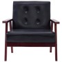 Sillón de cuero sintético negro de vidaXL, Sillones - Ref: Foro24-248641, Precio: 138,73 €, Descuento: %