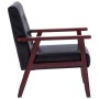 Sillón de cuero sintético negro de vidaXL, Sillones - Ref: Foro24-248641, Precio: 138,73 €, Descuento: %
