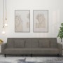 Sofá cama de 2 plazas con dos almohadas terciopelo gris oscuro en Sofás | Comprar online en Foru.es