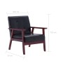 Sillón de cuero sintético negro de vidaXL, Sillones - Ref: Foro24-248641, Precio: 138,73 €, Descuento: %