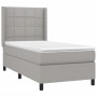 Cama box spring colchón y luces LED tela gris claro 90x190 cm de vidaXL, Camas y somieres - Ref: Foro24-3138277, Precio: 332,...