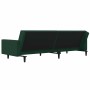 Sofá cama de 2 plazas con dos almohadas terciopelo verde oscuro en Sofás | Comprar online en Foru.es