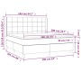 Cama box spring colchón y luces LED tela gris claro 160x200 cm de vidaXL, Camas y somieres - Ref: Foro24-3138325, Precio: 569...