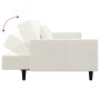 Sofá cama de 2 plazas con dos almohadas terciopelo color crema en Sofás | Comprar online en Foru.es