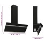 Campana extractora pared acero y vidrio templado negro 90 cm de vidaXL, Extractores - Ref: Foro24-51669, Precio: 185,72 €, De...